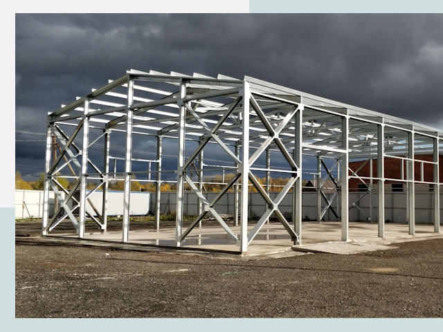 Двускатные ангары в Луховицы от 621 руб. за квадрат