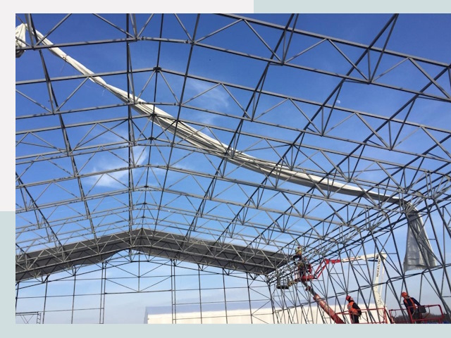 Шатровые ангары от 621 руб. в Луховицах и Московской области